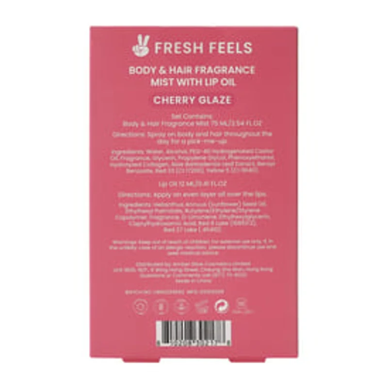 Fresh Feels Cherry Glaze Body & Hair Fragrance Mist With Lip Oil