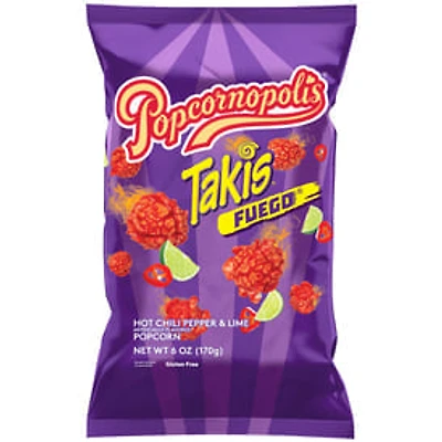 Popcornopolis x Takis® Fuego® Hot Chili Pepper & Lime Flavored Popcorn 6oz