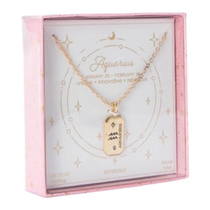 14k Gold Plating Zodiac Sign Astrology Necklace