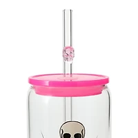 Halloween Glass Tumbler With Straw 20oz