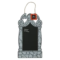 Chalkboard Tombstone Halloween Decor 7.7in x 14in