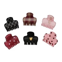 Novelty Mini Claw Clips 6-Pack