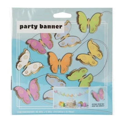 Butterfly Party Banner 96in x 5in