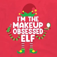 Makeup Obsessed Elf Christmas Graphic Tee