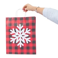 3-Pack Xl Holiday Kraft Gift Bags 12in x 15in