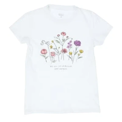 Juniors 'We Are All Different And Unique' Flower Graphic Tee