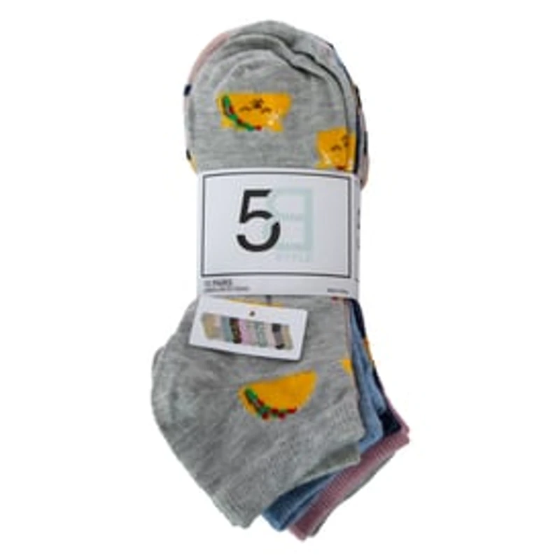 Ladies Foodie No-Show Socks 10-Pack