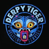 Juniors KPop Demon Hunters Derpy Tiger Delivery Service Graphic Tee