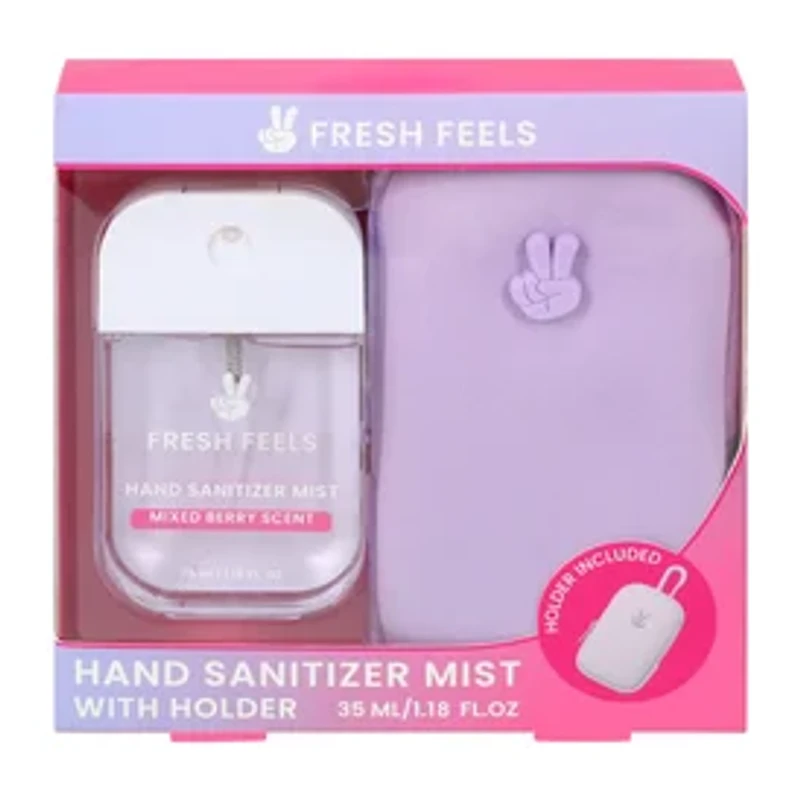Fresh Feels Mixed Berry Scent Hand Sanitizer Mist With Holder Set 1.18oz