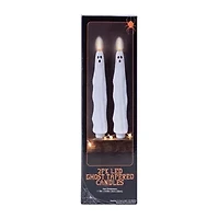 LED Ghost Tapered Candles 2-Pack