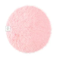 Mongolian Faux Fur Round Area Rug 36in