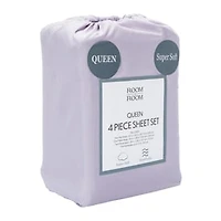 Queen Size 4-Piece Sheet Set - Lavender