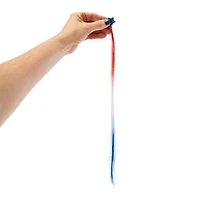 Americana Claw Clips With Faux Hair & Tinsel Extensions 4-Count