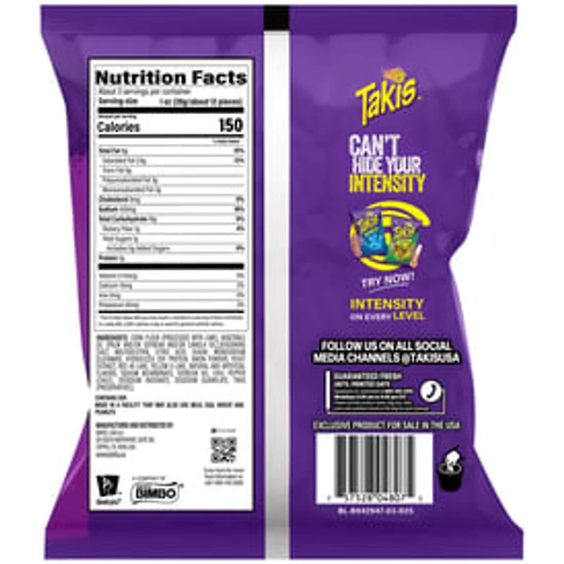 Takis® Fuego™ Hot Chili Pepper & Lime Rolled Tortilla Chips 3.25oz