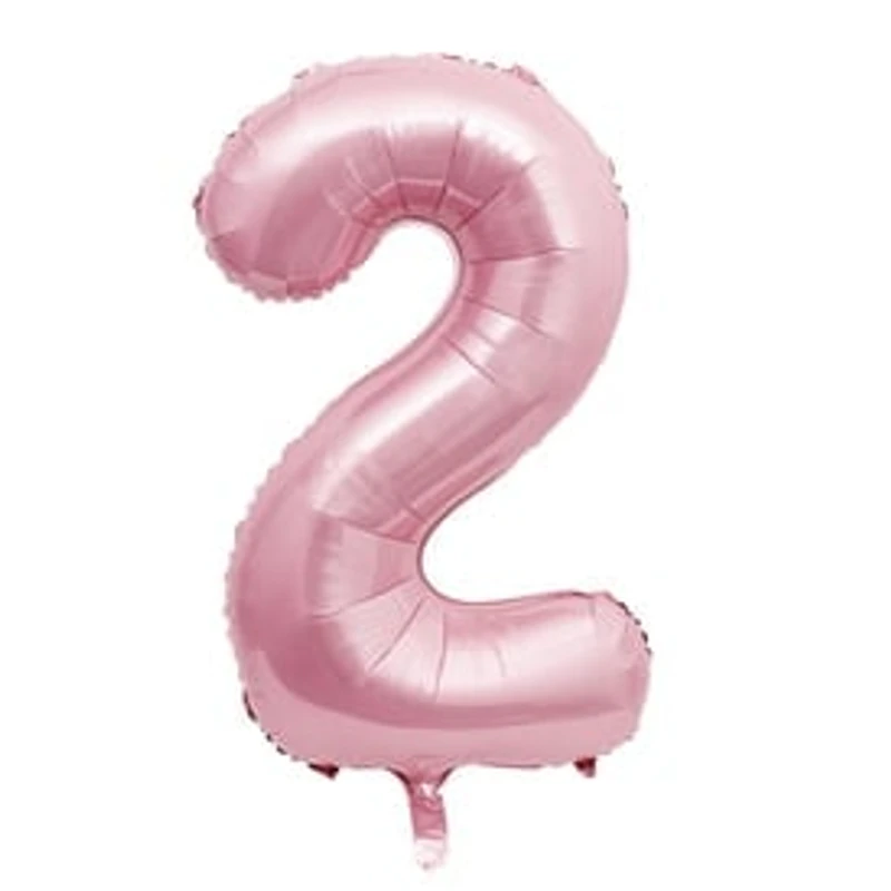 INFLATED Rose Gold Number Foil Balloon 34in