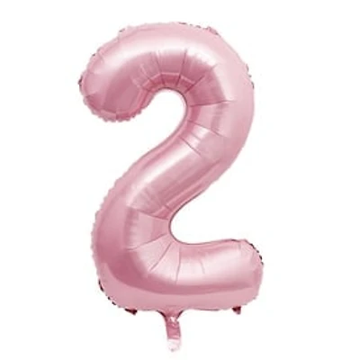 INFLATED Rose Gold Number Foil Balloon 34in