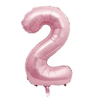 INFLATED Rose Gold Number Foil Balloon 34in