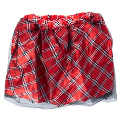 Halloween Red Plaid Tutu Skirt