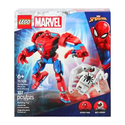 LEGO® Marvel Spider-Man Mech Vs. Anti-Venom Building Toy 107-Pieces