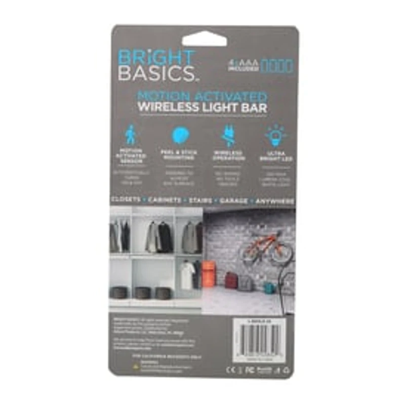 Wireless Motion-Sensor LED Light Bar, Battery Operated