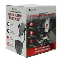 Car Cup Holder & Phone Mount 2-In-1 Set