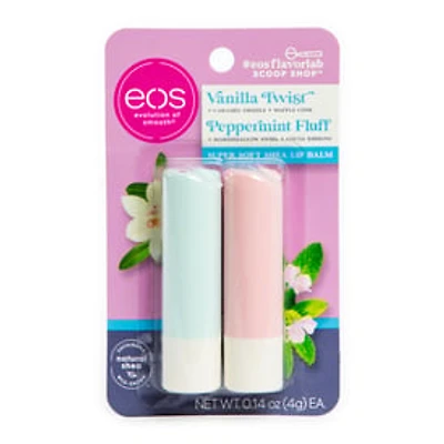 Eos® Vanilla Twist & Peppermint Fluff Lip Balm 2-Pack