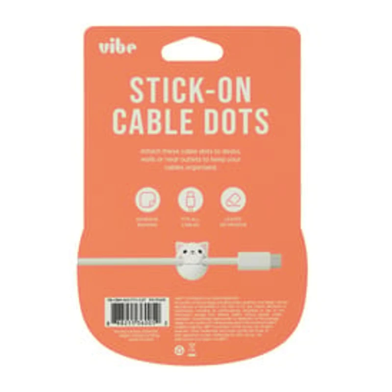 Novelty Stick-On Cable Dots 6-Pack
