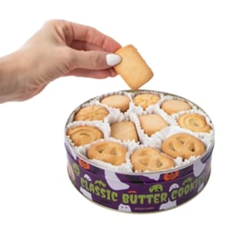 Halloween Trick Or Treat Traditional Style Butter Cookies Tin 16oz