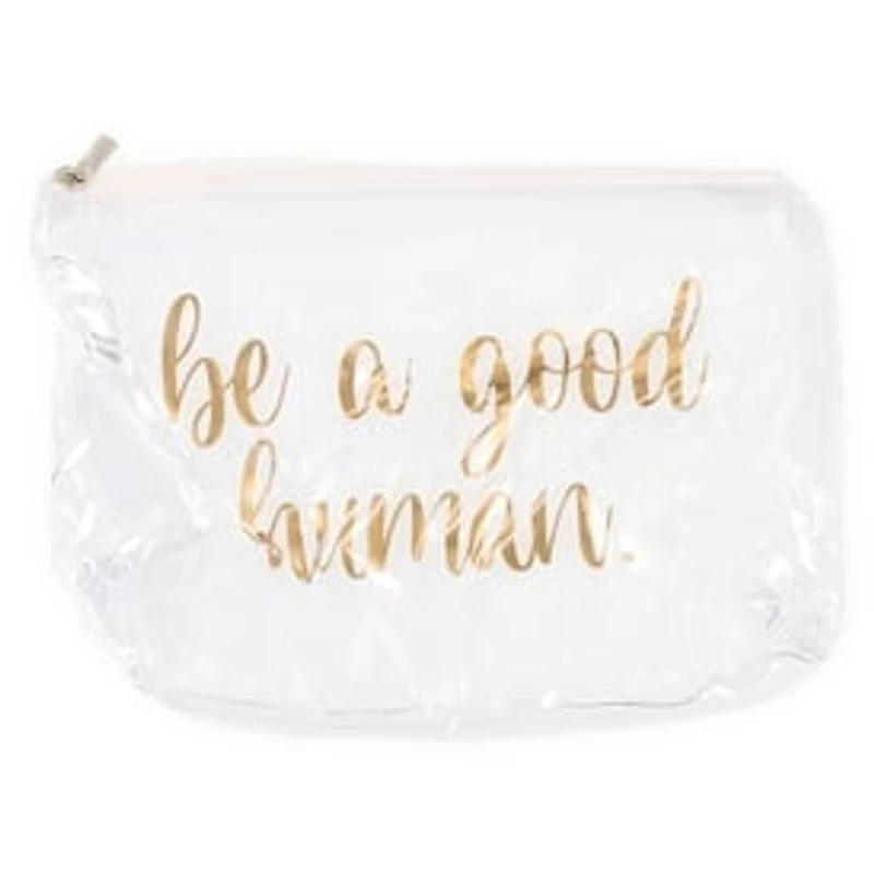 Clear Cosmetic Bag - Be A Good Human