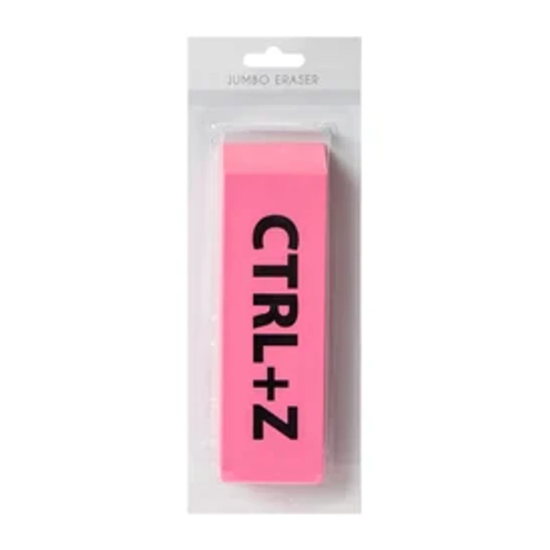Whoops Jumbo Pink Eraser 1.92in x 6.10in