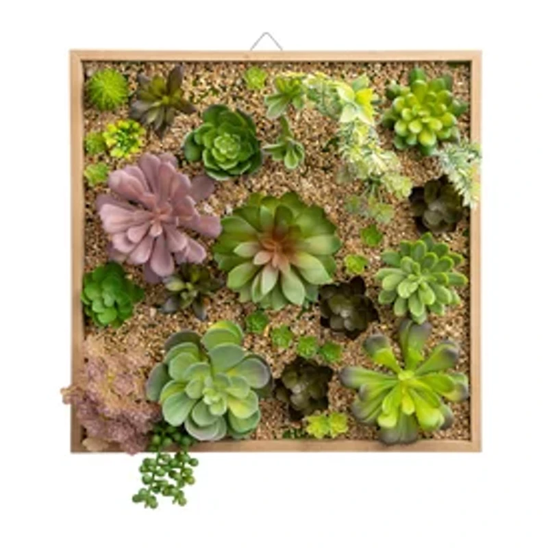 Faux Succulent Wall Decor 14in