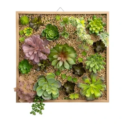 Faux Succulent Wall Decor 14in