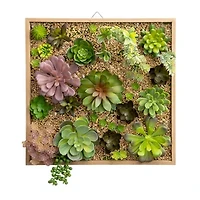 Faux Succulent Wall Decor 14in