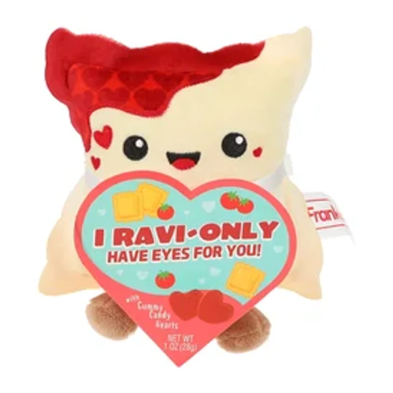 I Ravi-Only Have Eyes For You! Plush With Gummy Candy Hearts 1oz