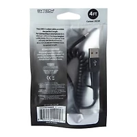 4ft USB-C Coiled Cable With USB-A Adapter 20W