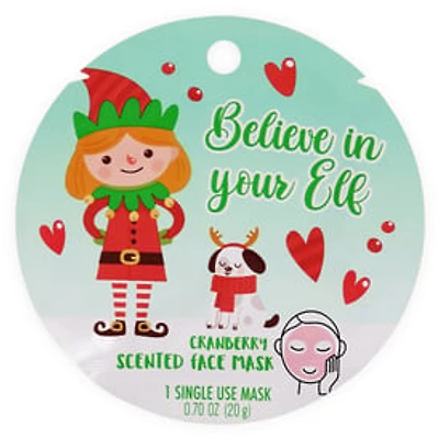 Holiday Scented Sheet Face Mask, Single Use