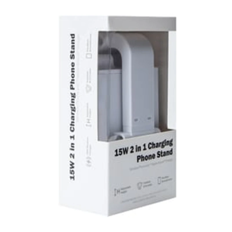 15W 2-In-1 Charging Phone Stand