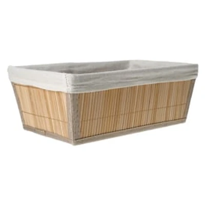 Lined Bamboo Storage Bin 12in x 8in