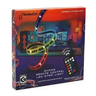 Unlocked Lvl™ Gaming LED Color Changing Light Strip w/ Remote Control 3.25ft