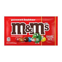 M&M'S Peanut Butter Milk Chocolate Candy, Share Size, 2.83 oz Bag