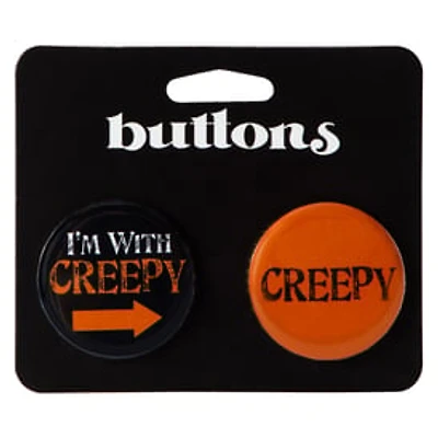 Halloween Pinback Buttons 2-Count