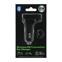 Wireless FM Transmitter 15W Car Charger