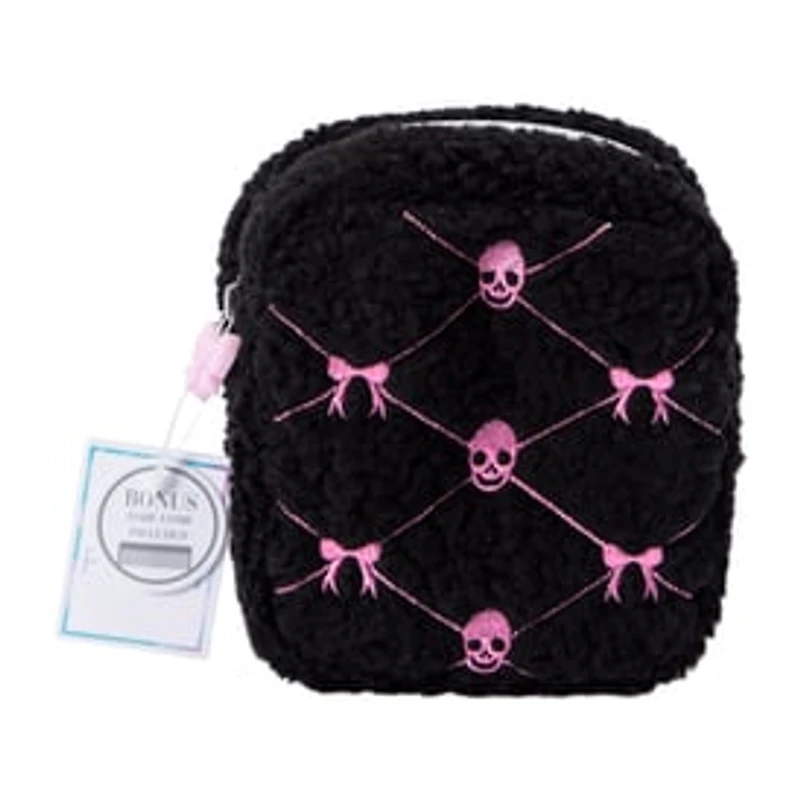 Travel Skull Bow Cosmetic Pouch