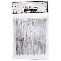 Mylar Silver Party Backdrop 48in x 60in