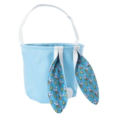 Bunny Ears Fabric Easter Basket 10.5in