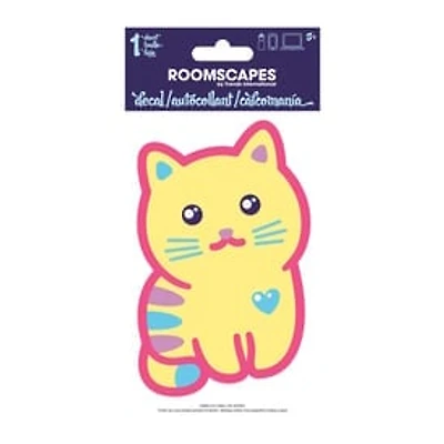 Cartoon Cat Sticker Decal 4in x 8in