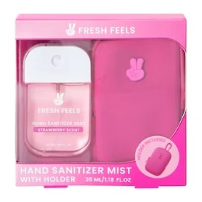 Fresh Feels Strawberry Scent Hand Sanitizer Mist With Holder 1.18oz