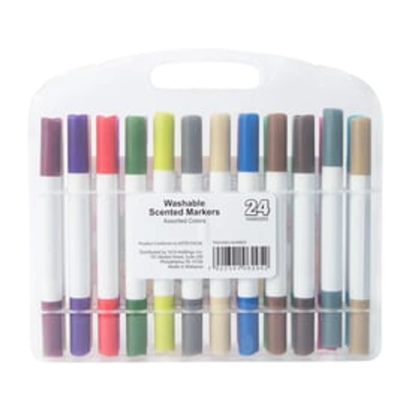 Washable Scented Pastel Markers 24-Count