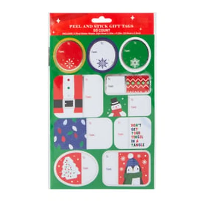 Peel And Stick Gift Tags 50-Count