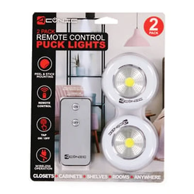 2-Pack Wireless LED Touch Lights With Remote Control